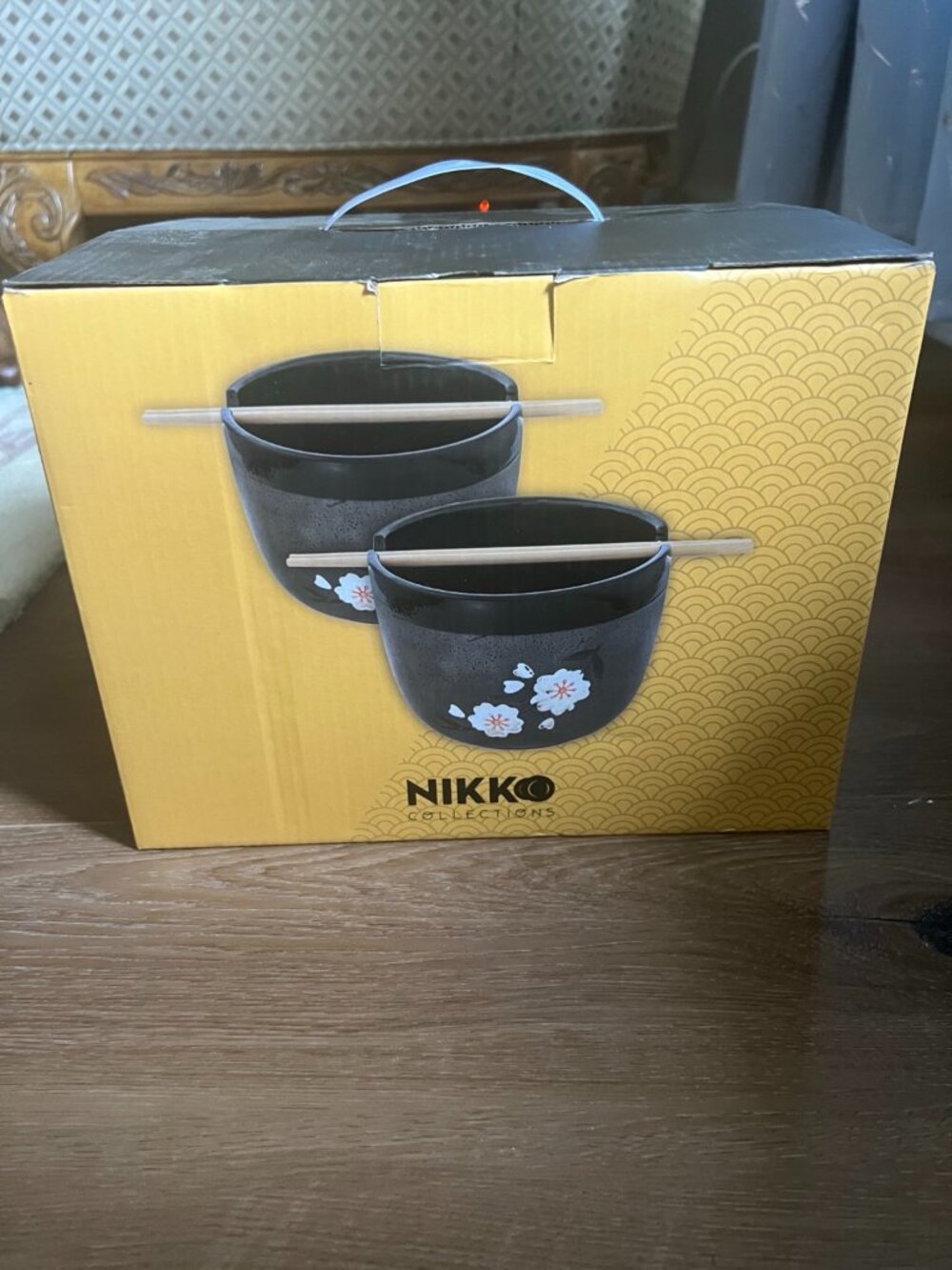 Nikko Collections Cherry Blossom Ramen Bowl Set (Set of 2 with Chopsticks)